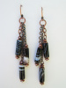 Triple Striped Agate Chain Earring 